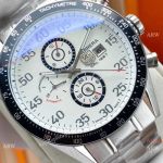 Copy Tag Heuer Carrera Cal 1887 Watch Stainless Steel White Face